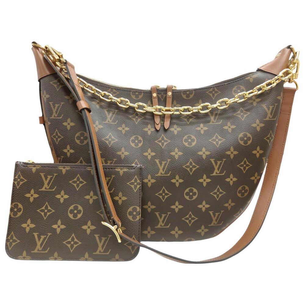 LOUIS VUITTON Loop Hobo M46311 Monogram Reverse RFID Shoulder Bag Brown Women's
